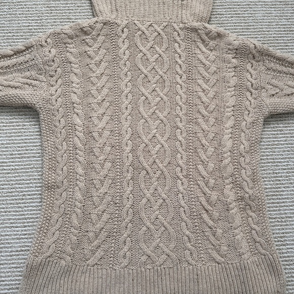 Ralph Lauren Cozy Cable Knit Turtleneck Sweater - Tan - Picture 5 of 7